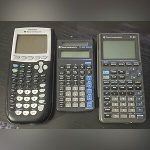 TI-84Plus, TI-36X Solar and TI-82 Graphing calculator
